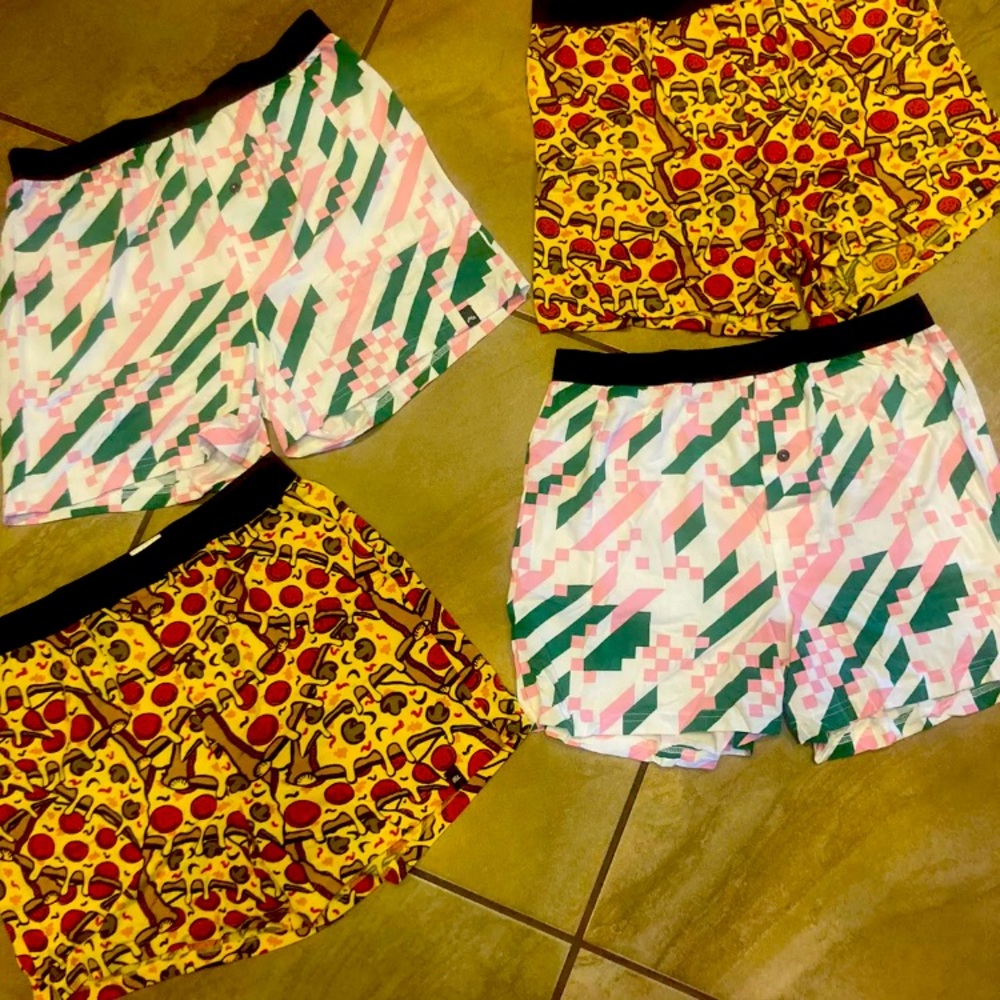 Lot 4 Me Undies Designer Mens Boxer Underwear UNISEX Boxer Shorts Sz M 32 34 36